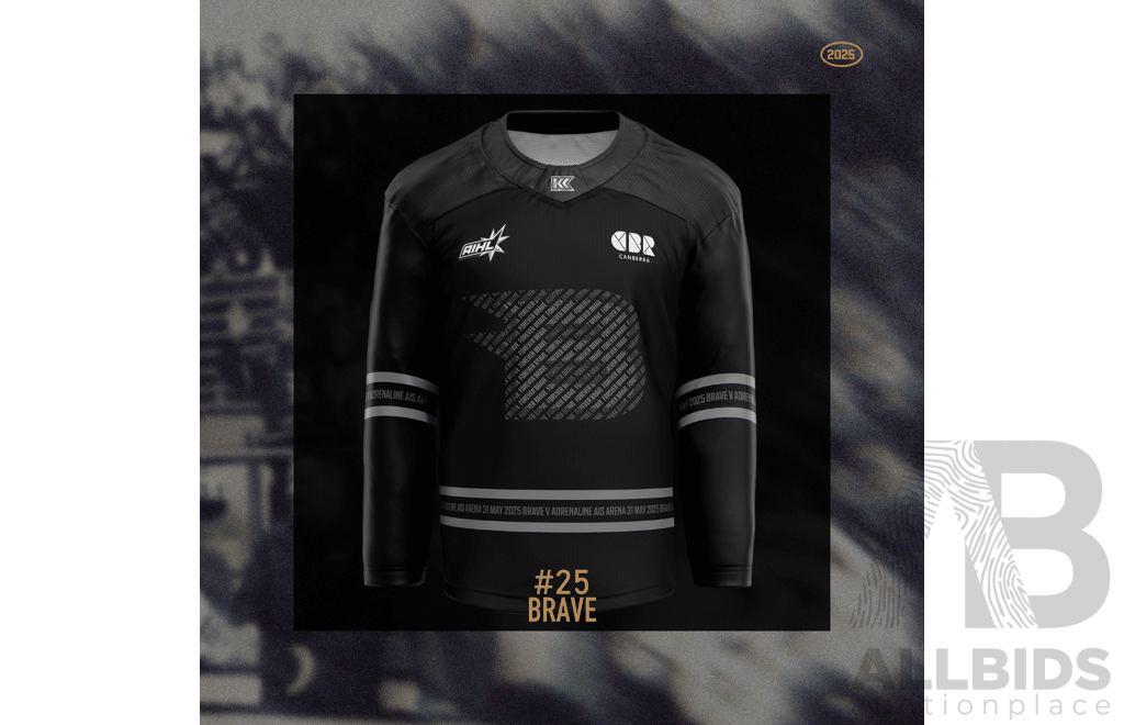 2025 Canberra Brave AIS Jersey - #25 BRAVE - Signed by the Team