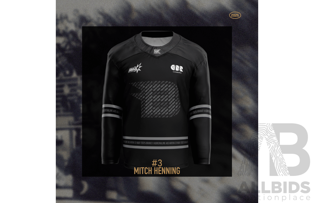 2025 Canberra Brave AIS Jersey - #3 Mitchell Henning