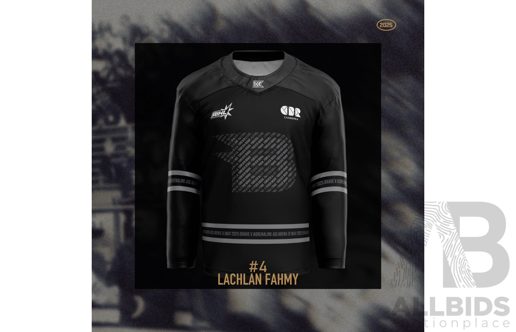 2025 Canberra Brave AIS Jersey - #4 Lachlan Fahmy