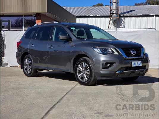 08/2017 Nissan Pathfinder ST (4x2) FWD R52 MY17 SERIES 2 4D Wagon Grey 3.5L - 7 Seats