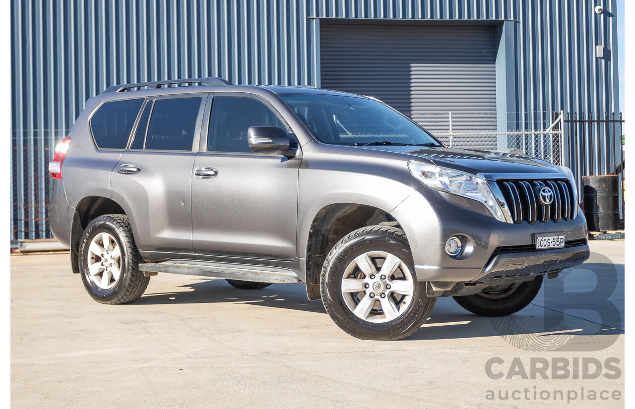 9/2013 Toyota Landcruiser Prado GXL (4x4) KDJ150R 4d Wagon Graphite Grey Metallic Turbo Diesel 3.0L - 7 Seater
