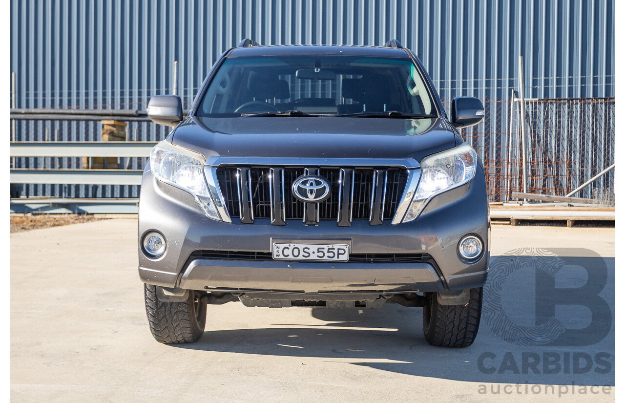9/2013 Toyota Landcruiser Prado GXL (4x4) KDJ150R 4d Wagon Graphite Grey Metallic Turbo Diesel 3.0L - 7 Seater