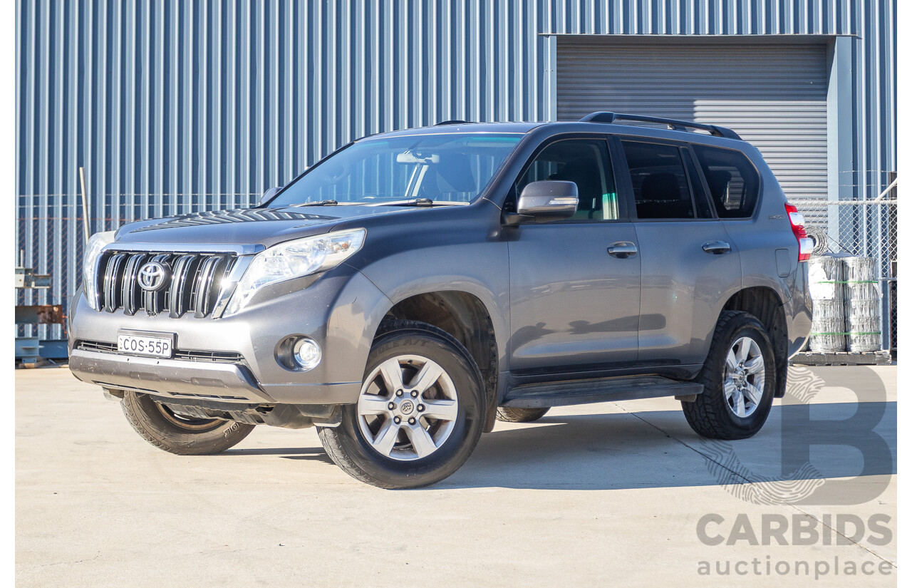 9/2013 Toyota Landcruiser Prado GXL (4x4) KDJ150R 4d Wagon Graphite Grey Metallic Turbo Diesel 3.0L - 7 Seater