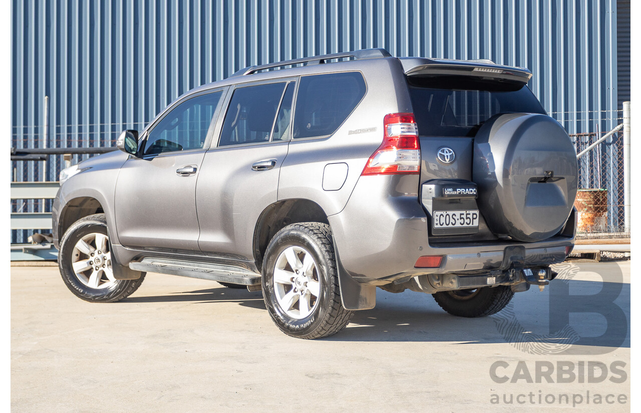 9/2013 Toyota Landcruiser Prado GXL (4x4) KDJ150R 4d Wagon Graphite Grey Metallic Turbo Diesel 3.0L - 7 Seater