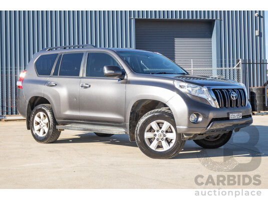 9/2013 Toyota Landcruiser Prado GXL (4x4) KDJ150R 4d Wagon Graphite Grey Metallic Turbo Diesel 3.0L - 7 Seater
