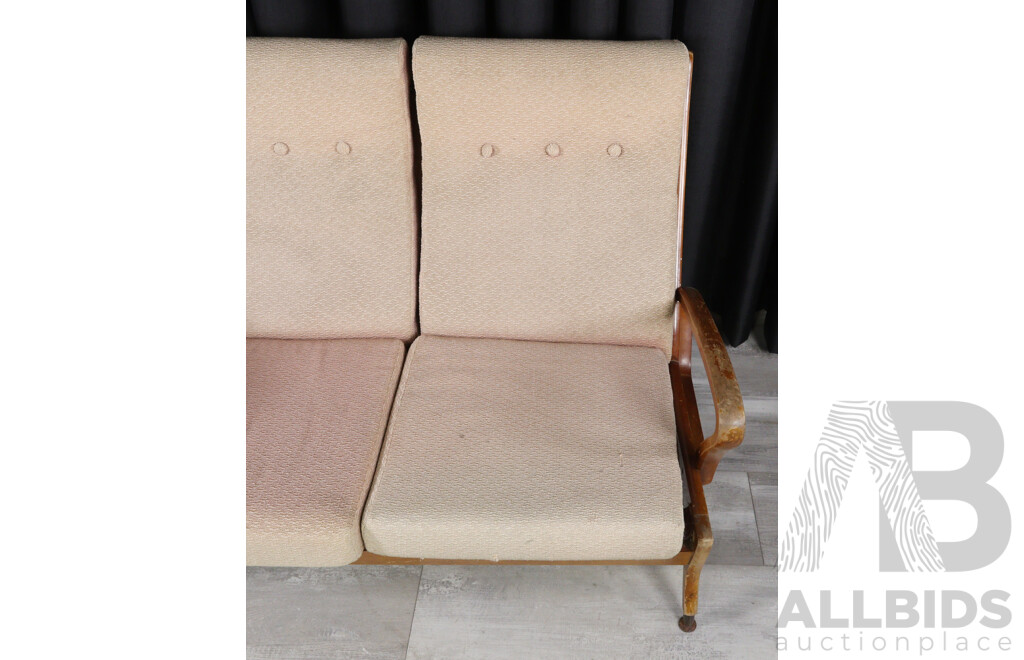 Vintage Timber Framed Two Seater Settee