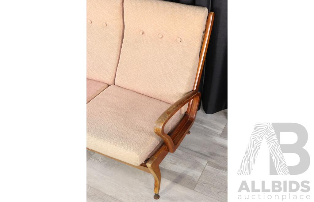 Vintage Timber Framed Two Seater Settee