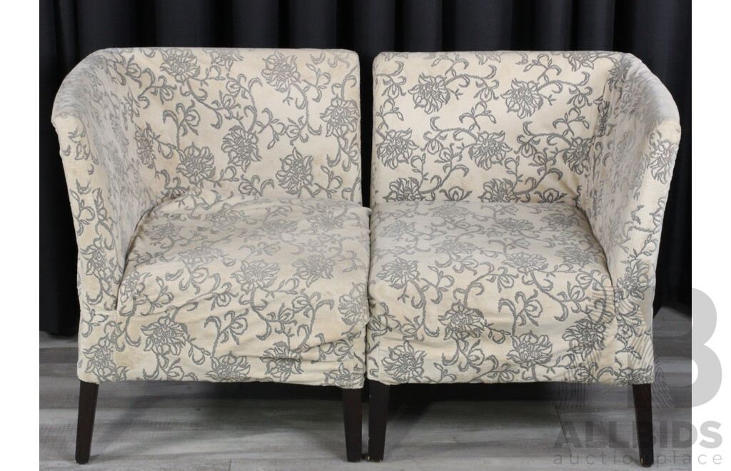Pair of of Modern Fabric Arm Chairs