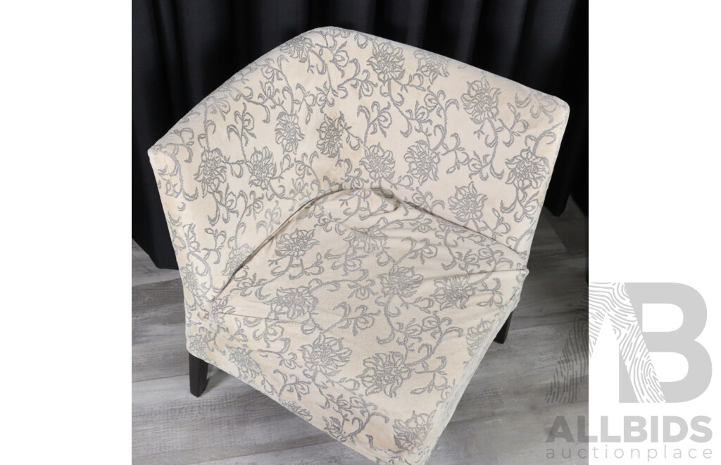 Pair of of Modern Fabric Arm Chairs