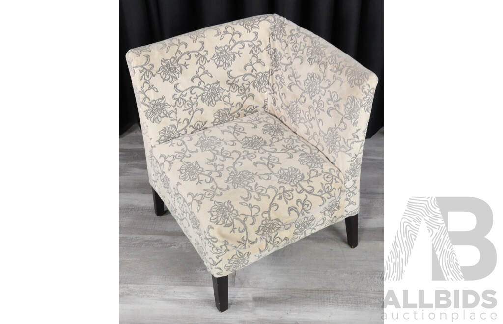 Pair of of Modern Fabric Arm Chairs