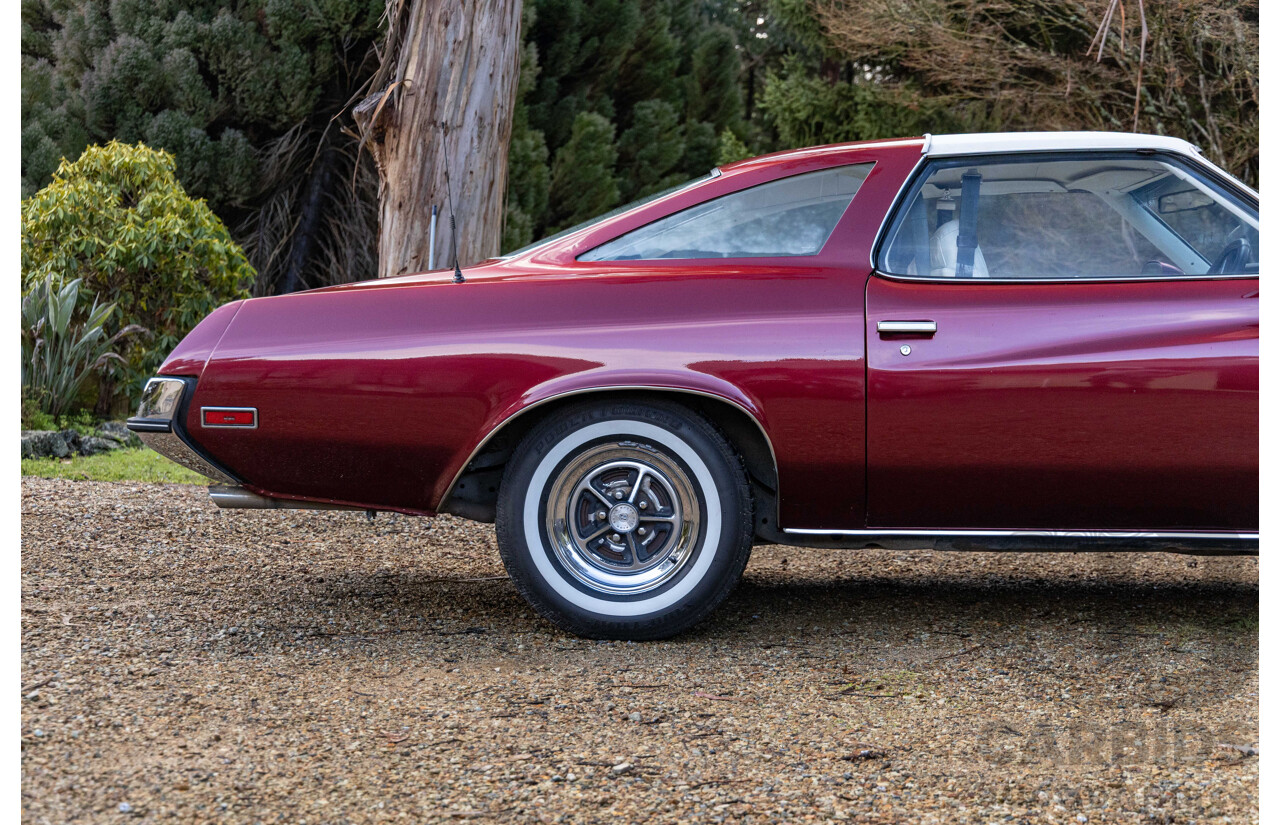 01/1973 Buick Century Gran Sport 455 2d Coupe Burgundy / White Vinyl 455ci V8 7.5L