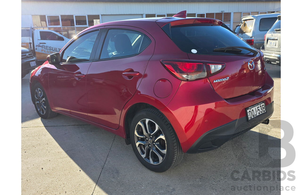 08/2017 Mazda Mazda2 GENKI DJ MY16 5D Hatchback Soul Red 1.5L