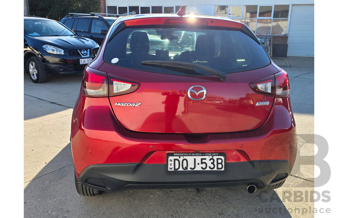 08/2017 Mazda Mazda2 GENKI DJ MY16 5D Hatchback Soul Red 1.5L