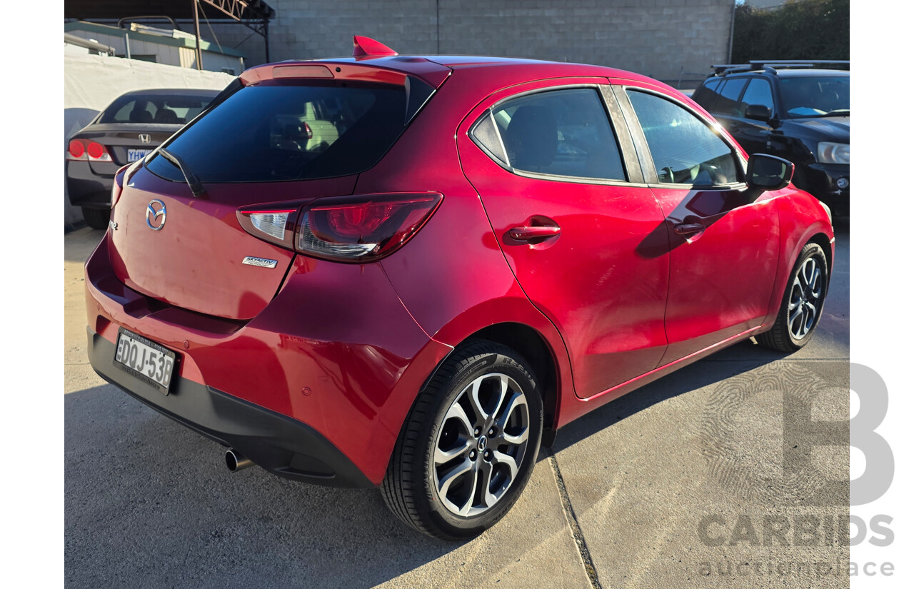 08/2017 Mazda Mazda2 GENKI DJ MY16 5D Hatchback Soul Red 1.5L
