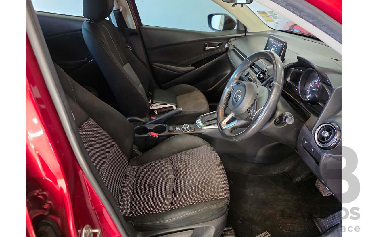 08/2017 Mazda Mazda2 GENKI DJ MY16 5D Hatchback Soul Red 1.5L