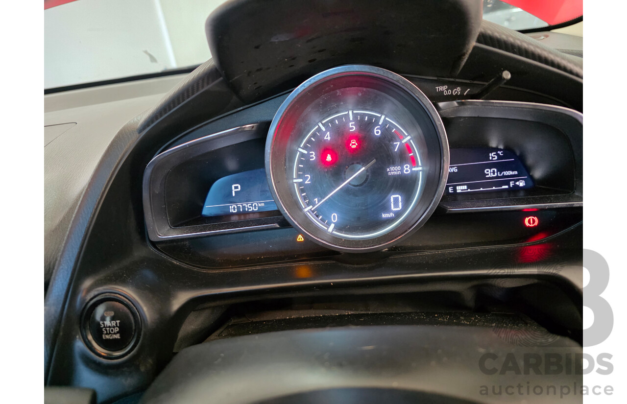 08/2017 Mazda Mazda2 GENKI DJ MY16 5D Hatchback Soul Red 1.5L