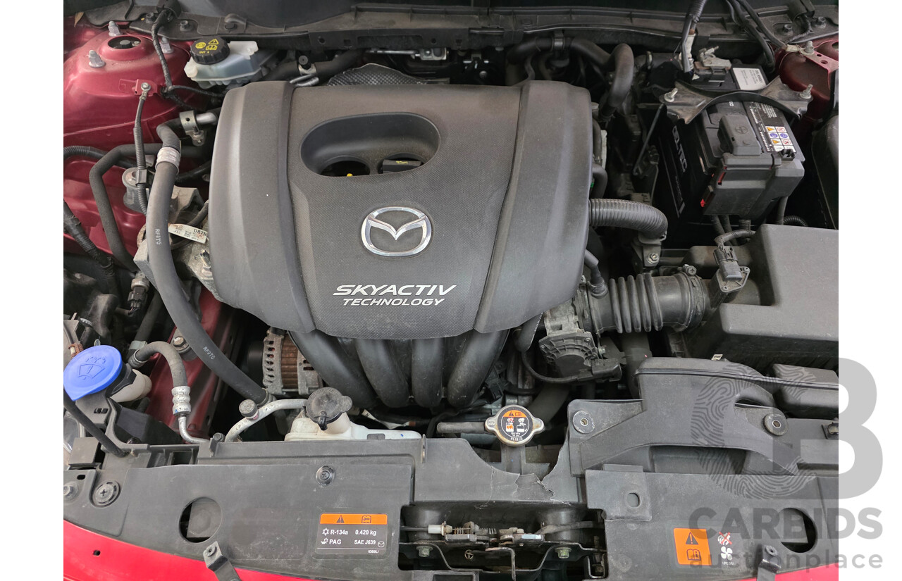 08/2017 Mazda Mazda2 GENKI DJ MY16 5D Hatchback Soul Red 1.5L