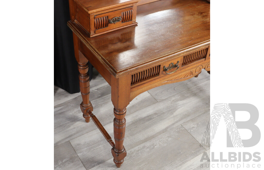 Good Reproduction Mirrored Back Dressing Table