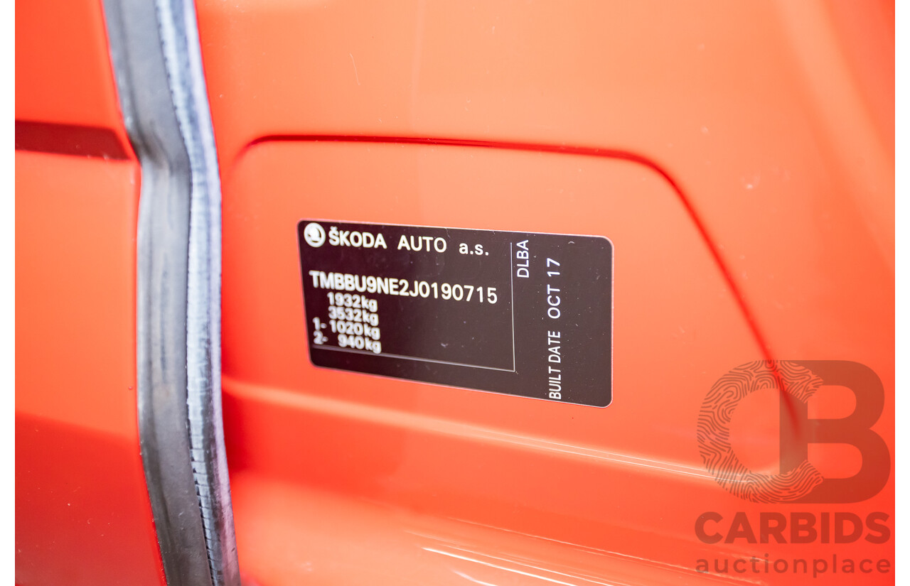 01/2018 Skoda Octavia RS 245 NE MY18 4D Sedan Corrida Red Turbo 2.0L