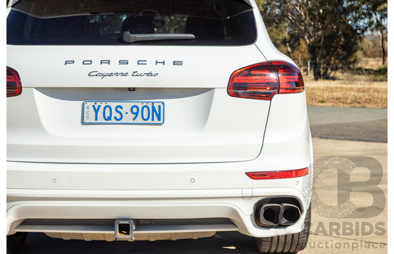 1/2015 Porsche Cayenne Turbo Series 2 (AWD) 92A MY15 4d Wagon White Twin Turbo V8 4.8L