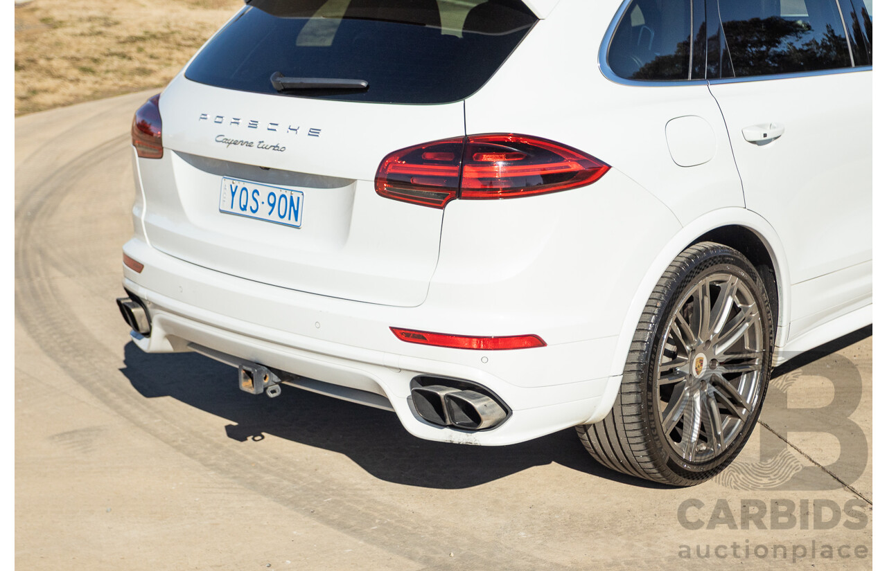 1/2015 Porsche Cayenne Turbo Series 2 (AWD) 92A MY15 4d Wagon White Twin Turbo V8 4.8L