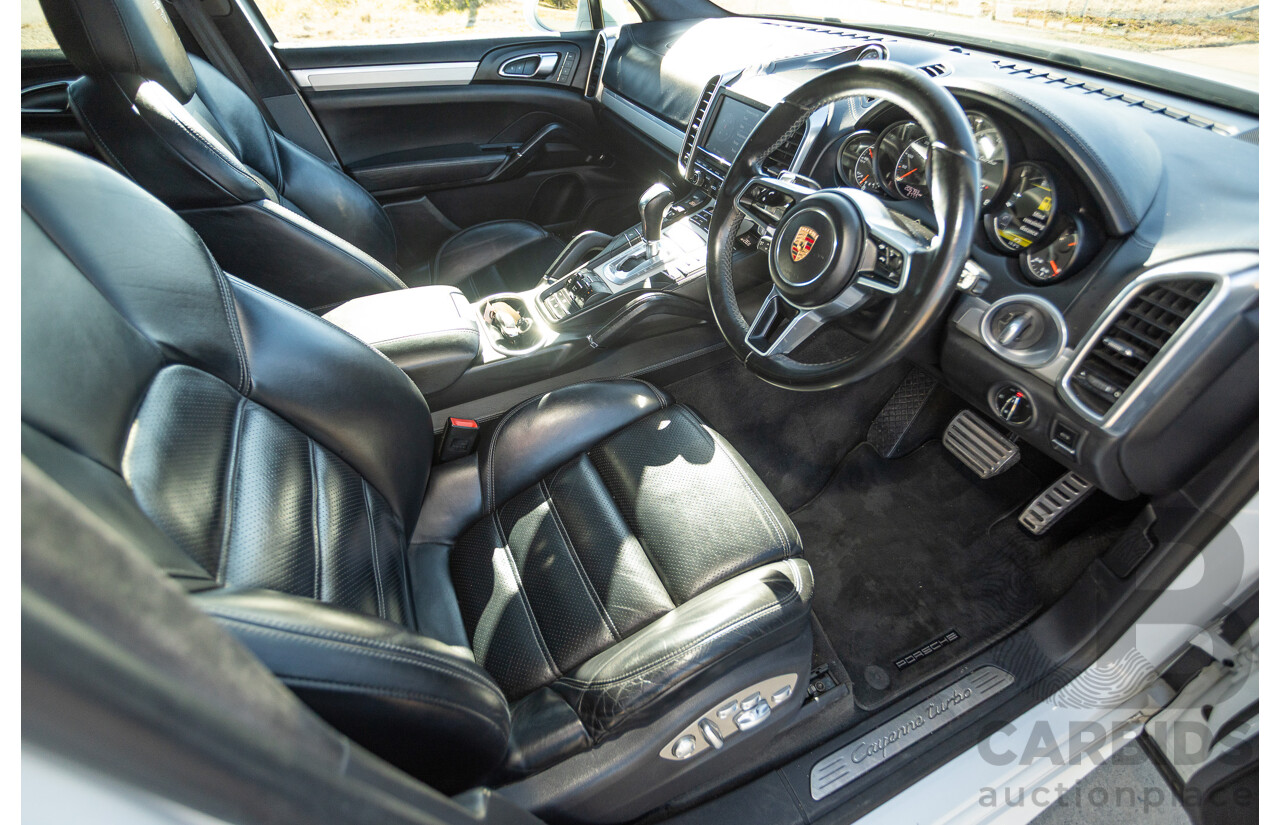 1/2015 Porsche Cayenne Turbo Series 2 (AWD) 92A MY15 4d Wagon White Twin Turbo V8 4.8L