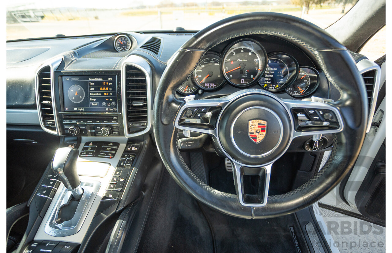 1/2015 Porsche Cayenne Turbo Series 2 (AWD) 92A MY15 4d Wagon White Twin Turbo V8 4.8L