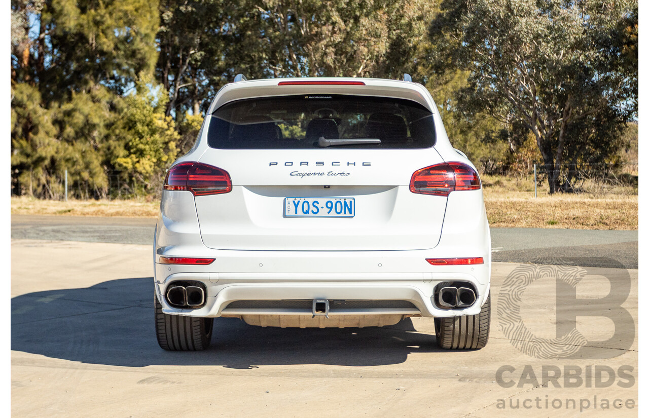 1/2015 Porsche Cayenne Turbo Series 2 (AWD) 92A MY15 4d Wagon White Twin Turbo V8 4.8L