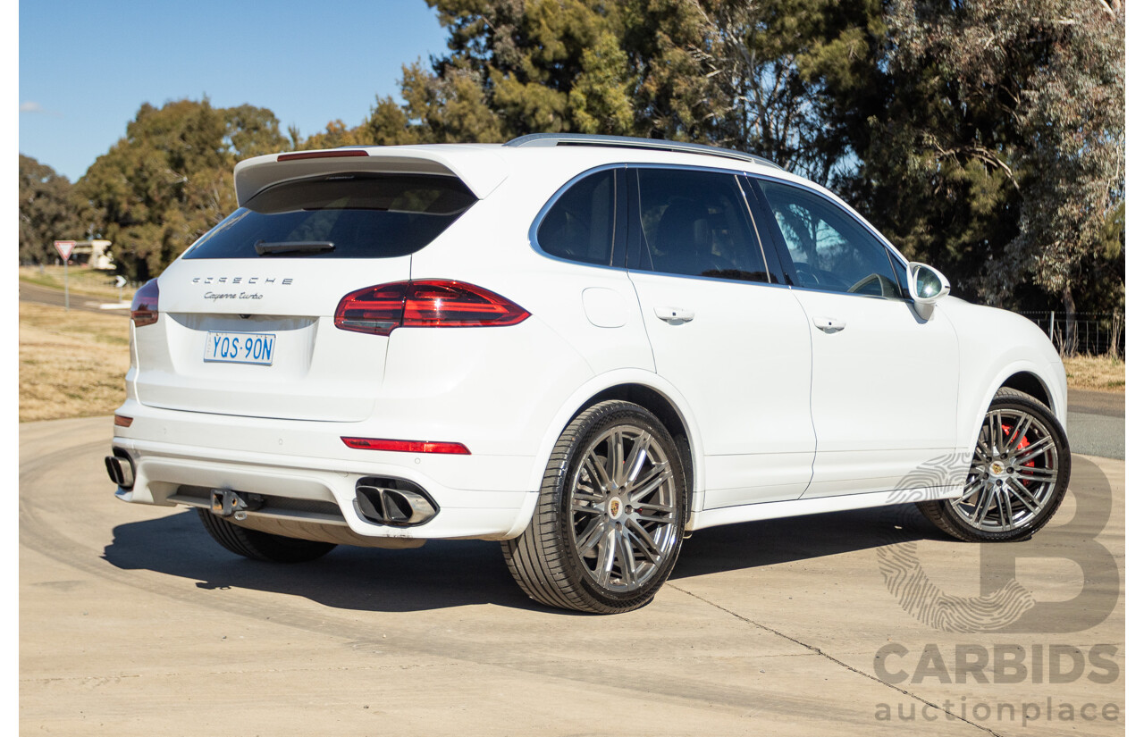 1/2015 Porsche Cayenne Turbo Series 2 (AWD) 92A MY15 4d Wagon White Twin Turbo V8 4.8L