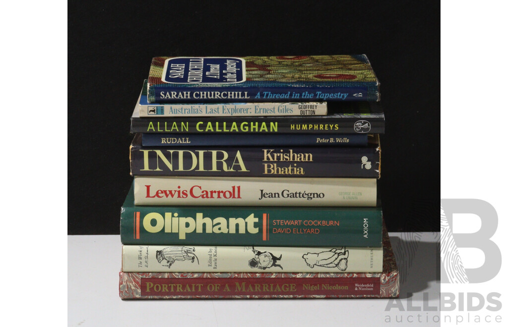 Collection Books of Biographical Interest Including Lewis Carroll, Oliphant, E H Shepard and More