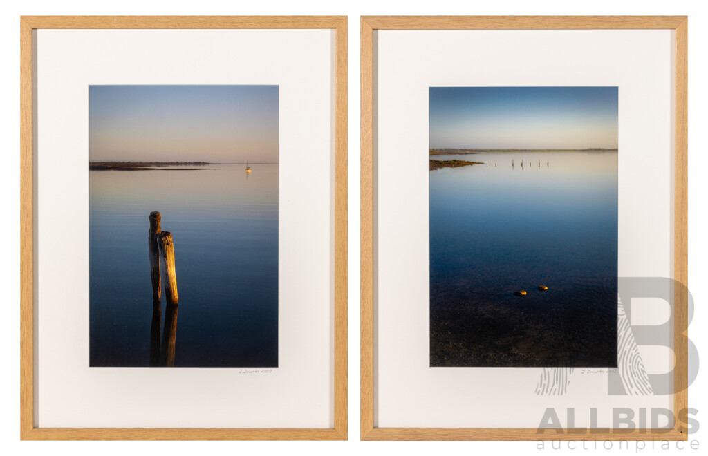 Zbiggy Zmurko, (20th Century, Polish-Australian), Tranquil Water, Port Broughton (2009), Pair of Wonderful Original Colour Photographs, 52 x 40 cm (frames) (2)