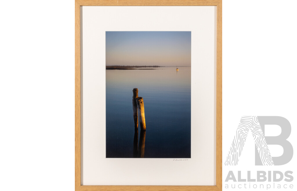 Zbiggy Zmurko, (20th Century, Polish-Australian), Tranquil Water, Port Broughton (2009), Pair of Wonderful Original Colour Photographs, 52 x 40 cm (frames) (2)