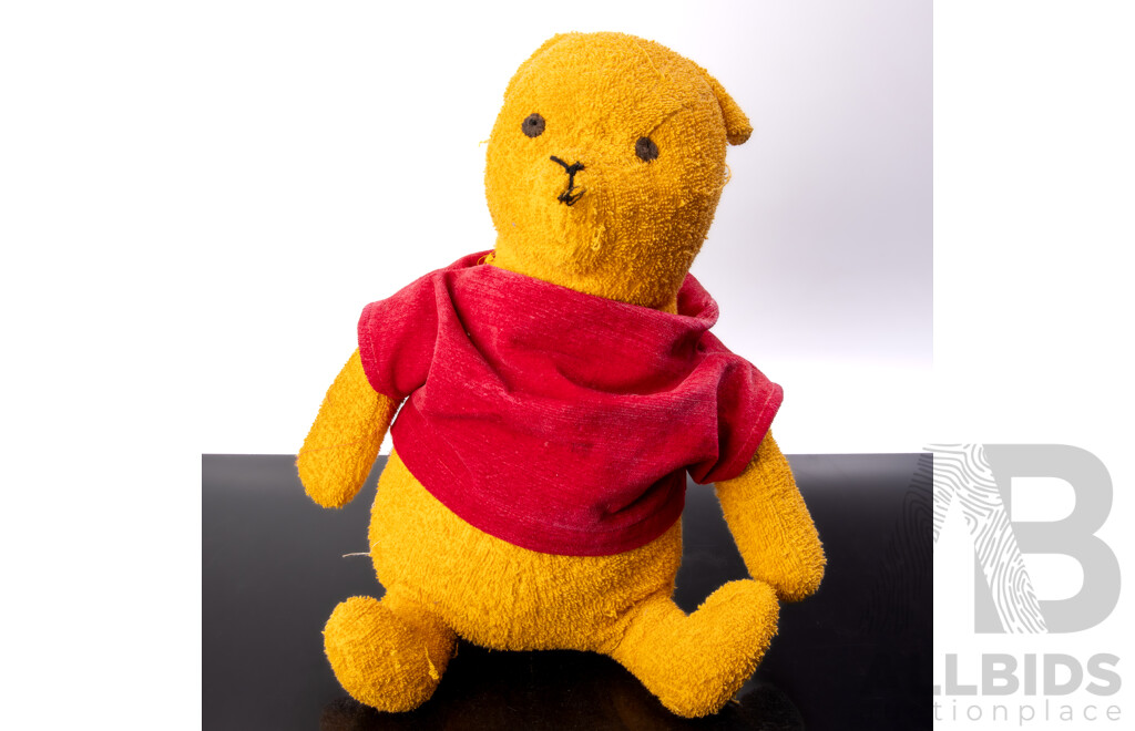 Fantastic Set Local Hand Made Winnie the Pooh Soft Toys Comprising Pooh Bear, Eeyore, Piglet, Kanga, Roo and Tiger
