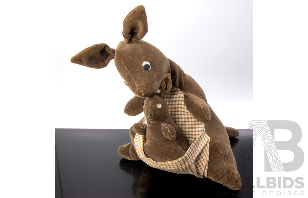 Fantastic Set Local Hand Made Winnie the Pooh Soft Toys Comprising Pooh Bear, Eeyore, Piglet, Kanga, Roo and Tiger
