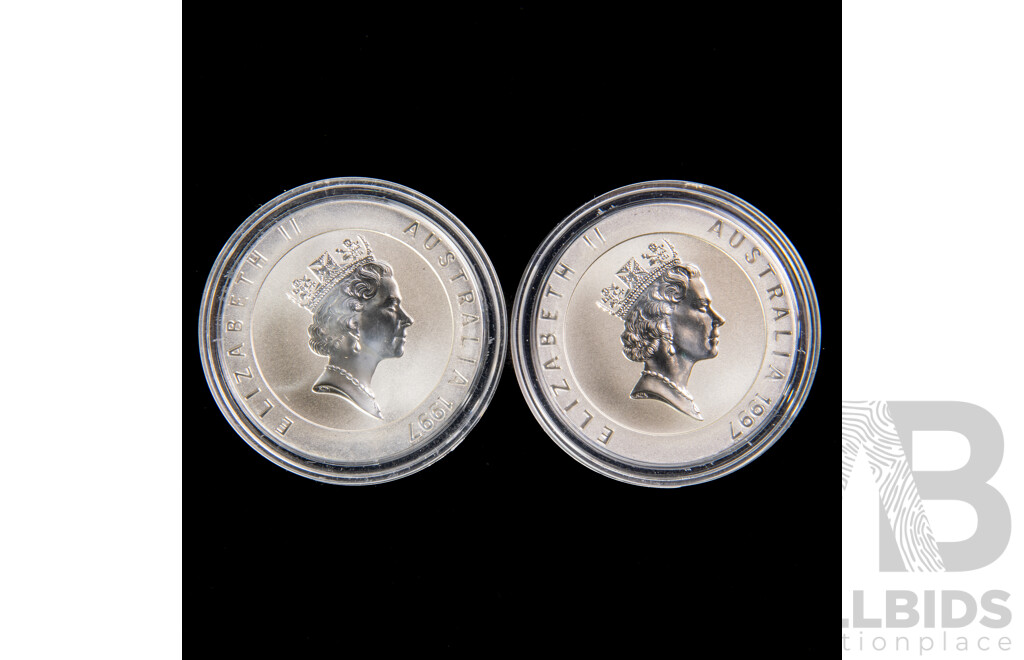 Australian 1997 Sydney two $10 coin set. Fine silver 21 grams each.