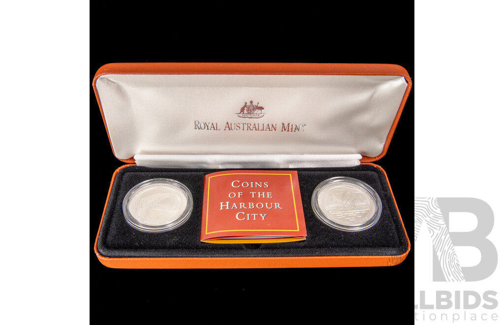 Australian 1997 Sydney two $10 coin set. Fine silver 21 grams each.