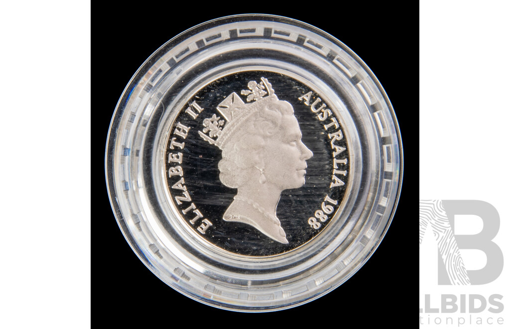 Australian 1988 $2 coin introduction Silver coin.