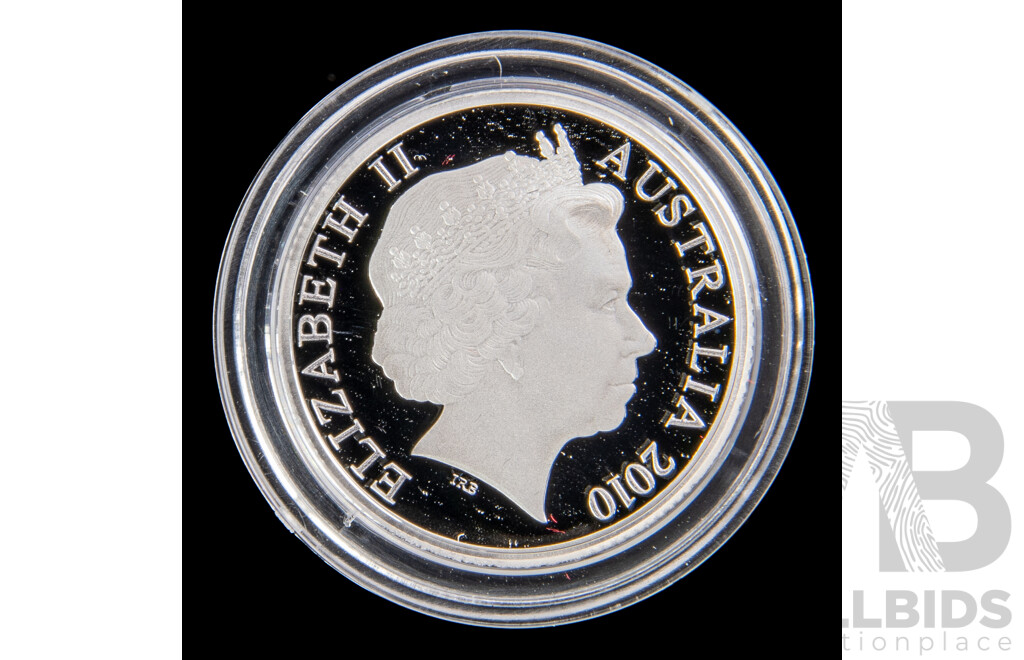 Australian 2010 $1 fine silver proof coin. ANDA release 100 Years Australiain Coinage.