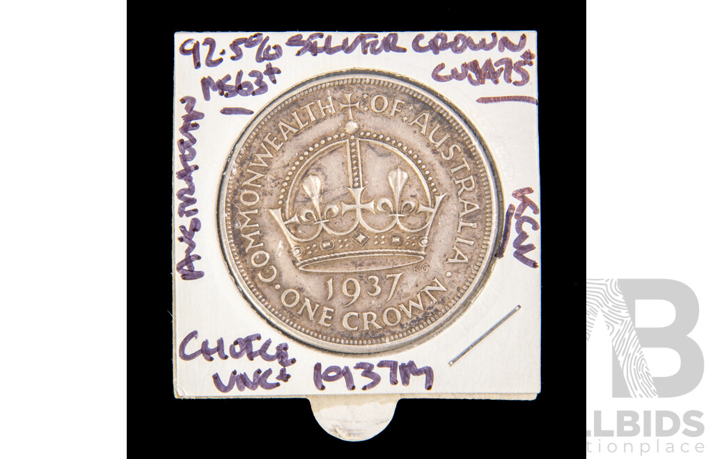 Australian 1937 Crown UNC