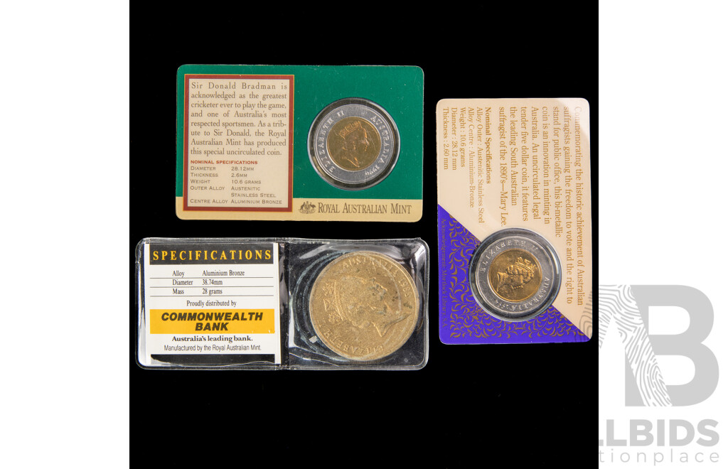 Australian Five Dollar Coins 1996 1988 1994