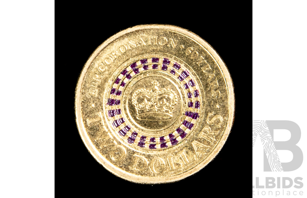 Australian 2013 two dollar coin, Coronation UNC 