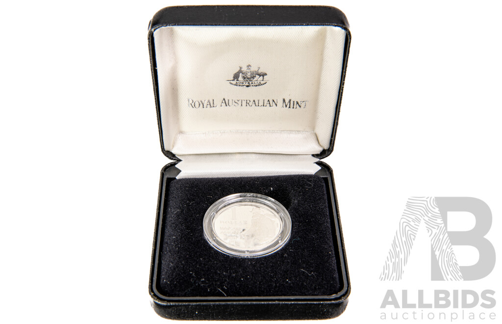 Australian 1995 Silver Proof one dollar coin. Waltzing Matilda.