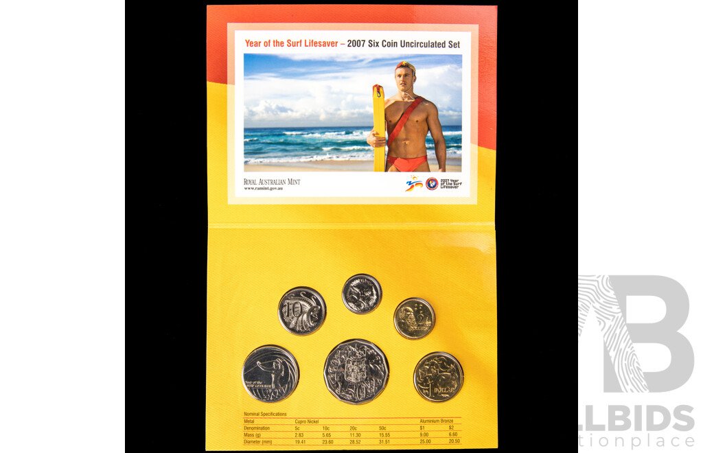 Australian 2007 coin set, Year of the Lifesaver.