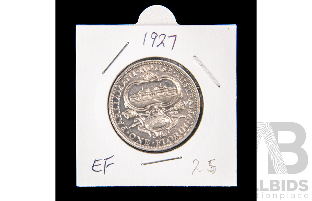 Australian 1927 Canberra florin .High grade EF.