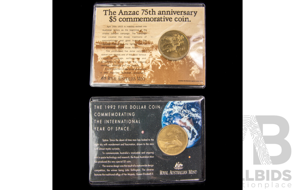 Australian 1992 1990 commemorative coins