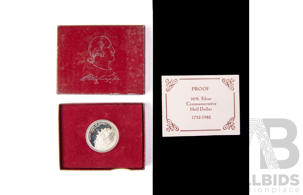 USA 1982 Proof 90% silver half dollar, San Fransisco mint