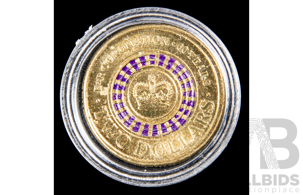 Australian 2013 two dollar coin, Coronation UNC 