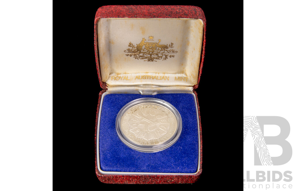 Australian 1982 Commonwealth Games Proof silver $10 coin.