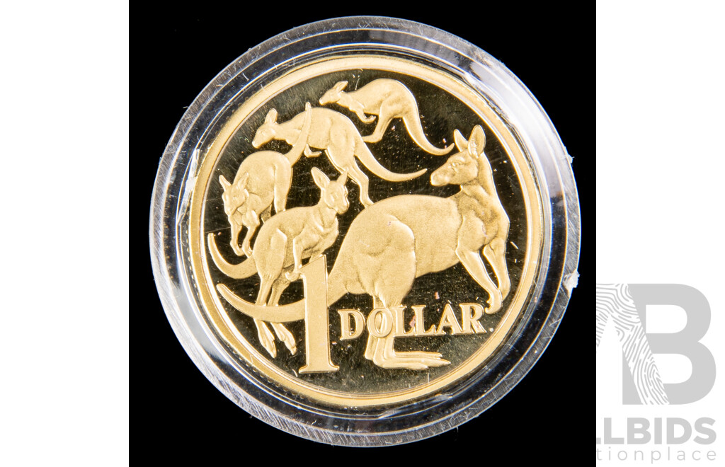 Australian 1984 proof dollar, first year 