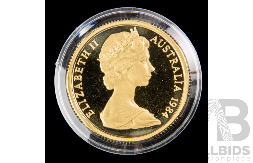 Australian 1984 proof dollar, first year 
